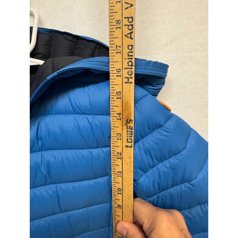 Save The Duck Kids Blue Puffer Coat With Hood Size 3 Years Animal-Free Outerwear - Picture 13 of 14